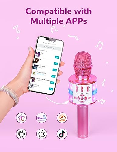 Kids Karaoke Microphone with LED Light I4415
