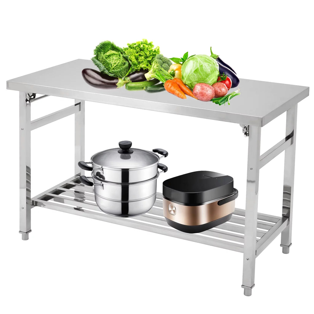 Stainless Steel Table 48x24 Inches with Adjustable Under Shelf B466831