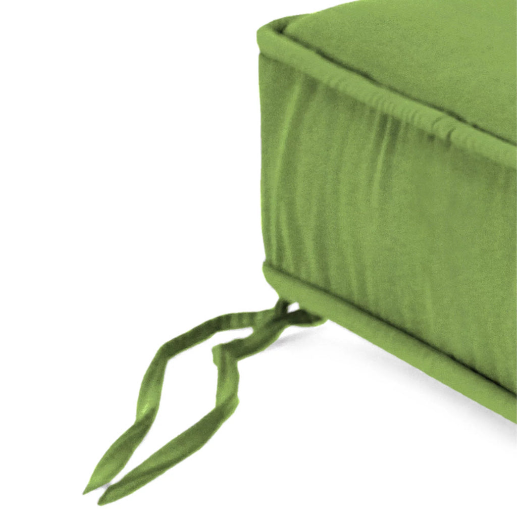 Green Square Outdoor Deep Seat Cushion with Ties Z2818
