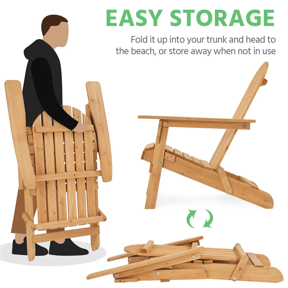 Solid Wood Folding Adirondack Chair H997112
