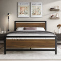 Twin Metal Platform Bed Light Grey T5125