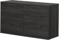 6 Drawer Double Dresser Gray Oak O741133