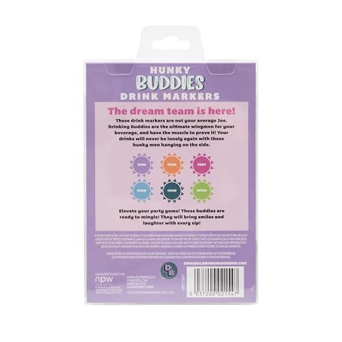 Drinking Buddies Drink Markers, Wine Glass Charms (6 Count) L46902