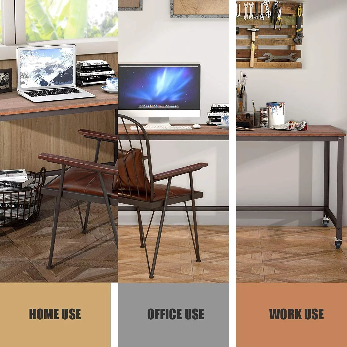 Rolling Computer Desk with 4 Wheels M891
