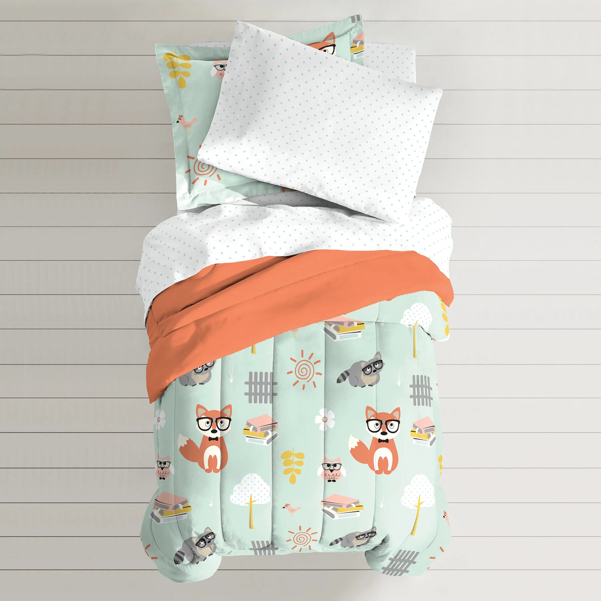 Twin 5 Piece Polyester Microfiber Comforter Set Z736