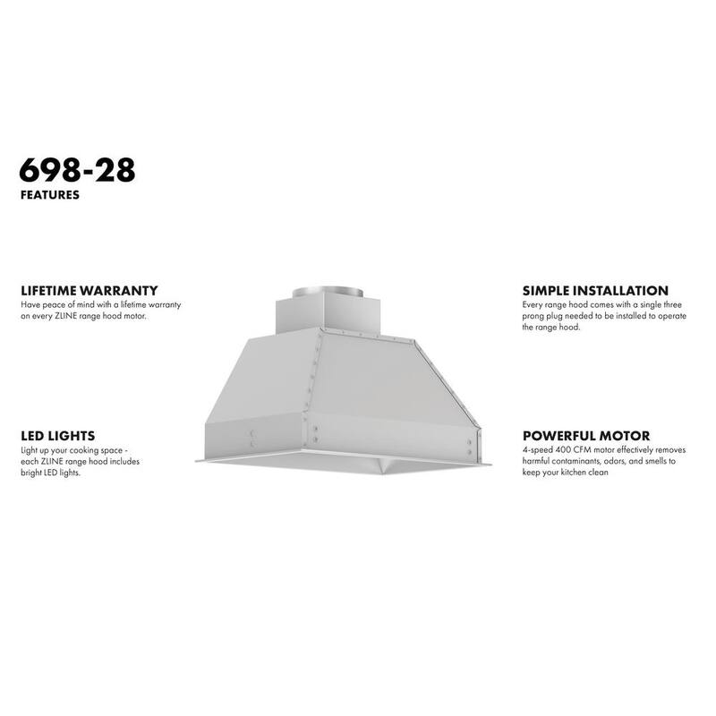 700 CFM Ducted Range Hood Insert in Stainless Steel C685229