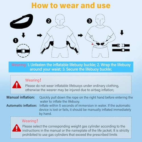 Automatic Inflatable Belt Pack Water Sports Jacket Waist Belt PFD K755