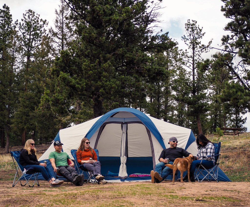Blue 10-Person Cabin Tent Z5650