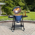Green Egg-shaped Grill with Pizza Plate J687124