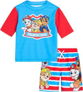 Boys' UPF 50+ Rash Guard Set Swim Shirt and Trunks S282