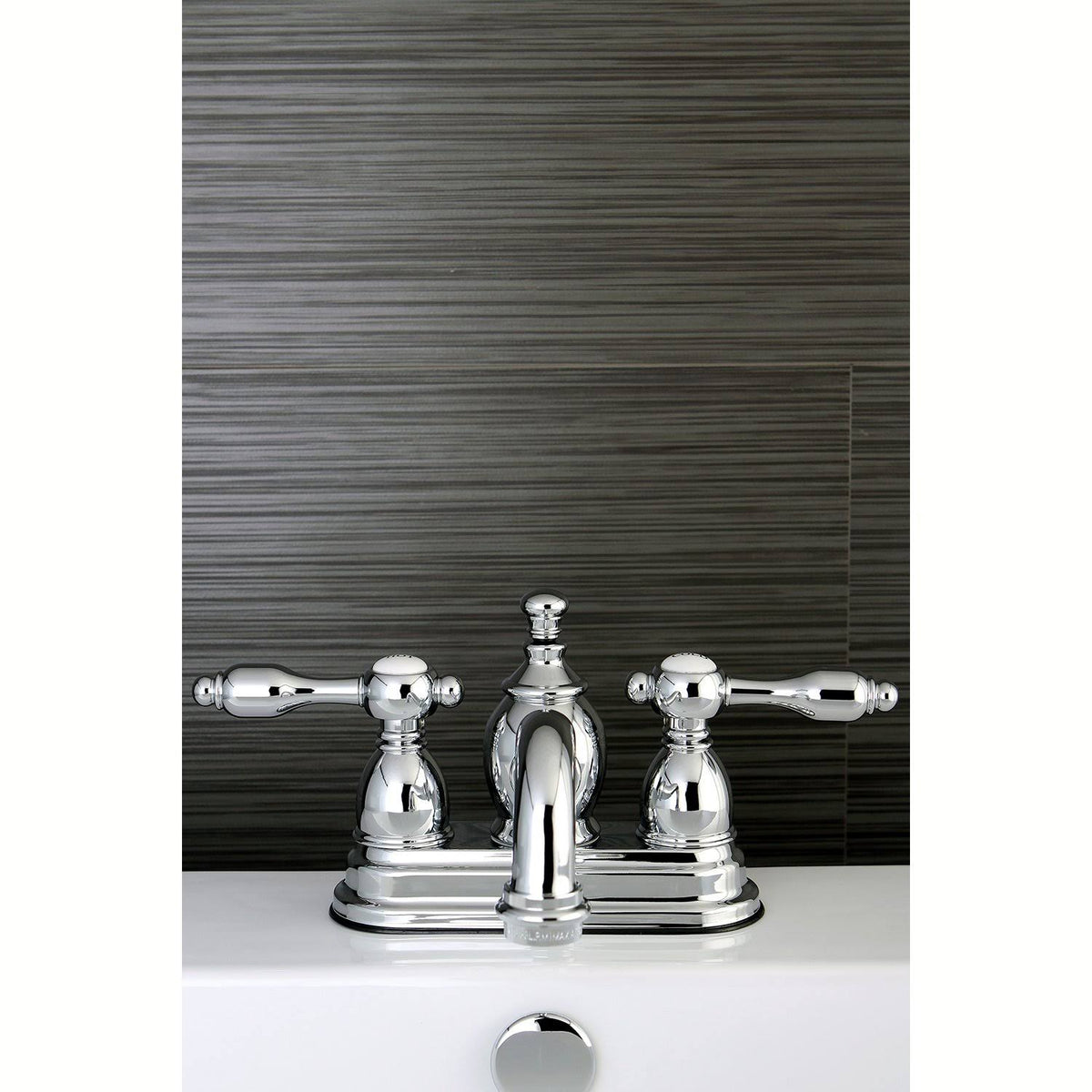 Chrome Centerset Lavatory Faucet with Pop-Up Y652104