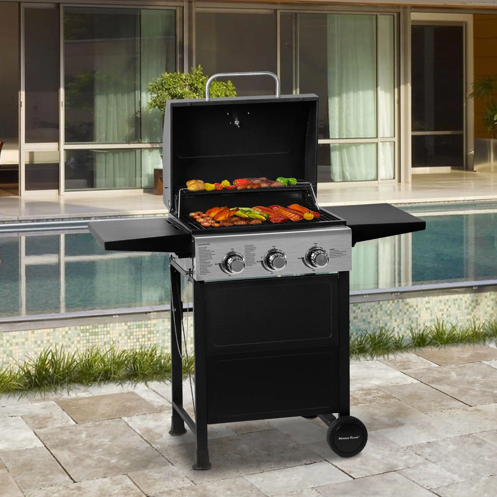 3 Burner Stainless Steel Propane Gas Grill W183