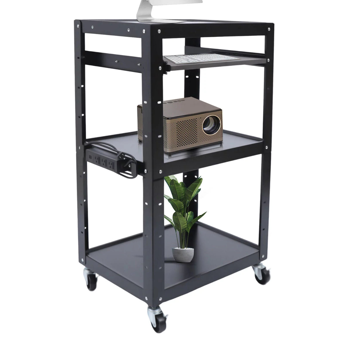 Cold-rolled Steel Rolling Desk with Wheels O1301
