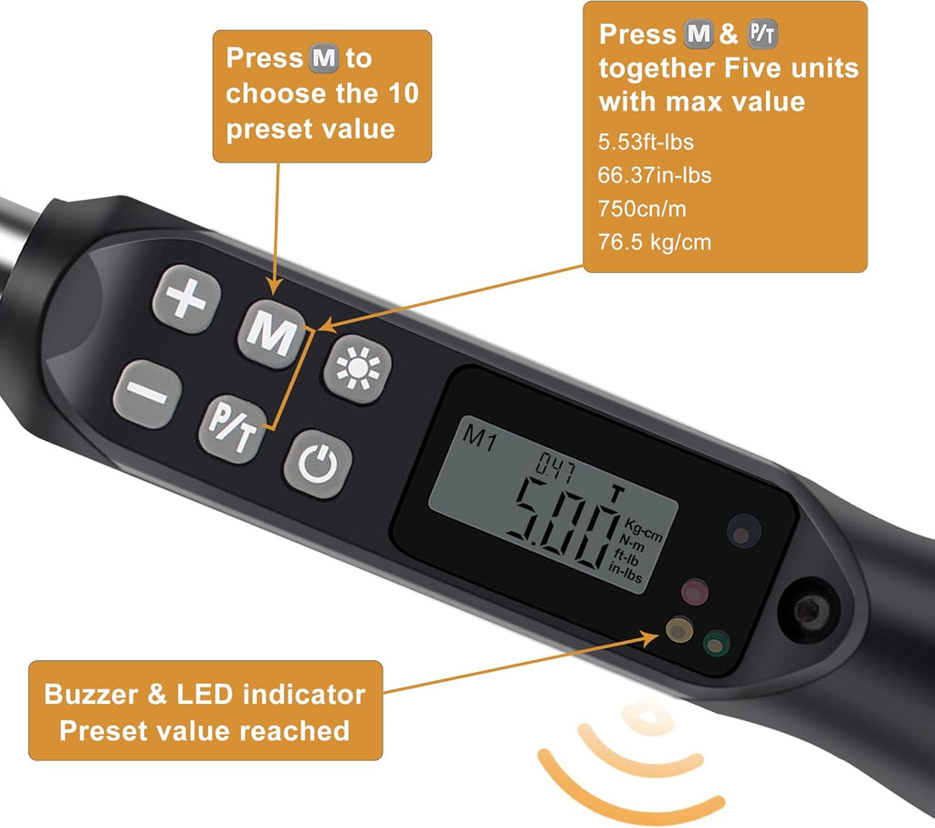 1/4 Mini Cordless Adjustable Torque Screwdriver with 9 PCS Bits & Storage Case L98900