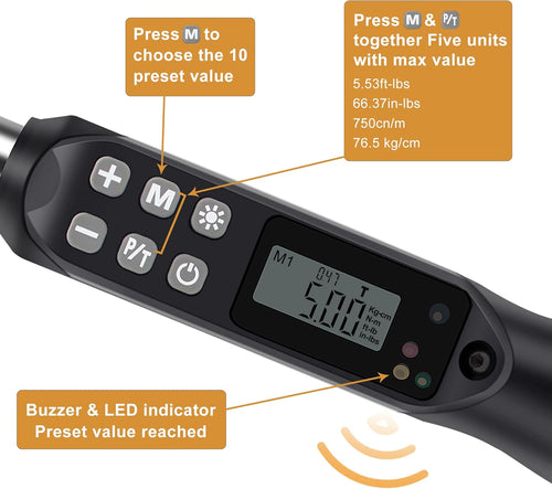 1/4 Mini Cordless Adjustable Torque Screwdriver with 9 PCS Bits & Storage Case L98900