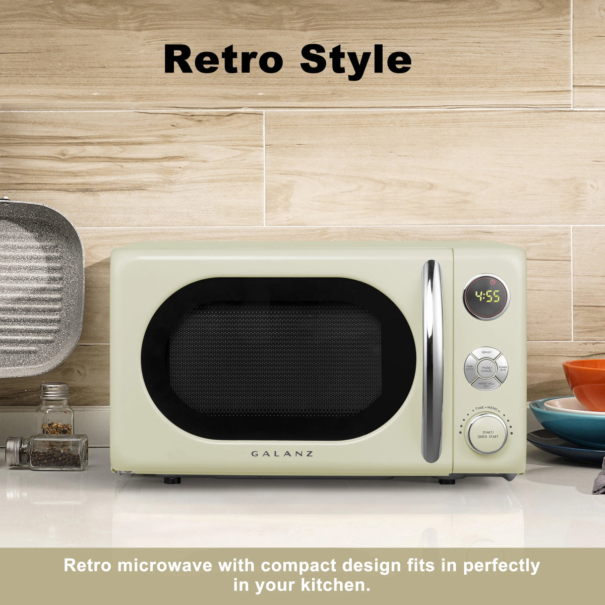 0.7 Cu. ft. 700 Watts Cream Countertop Microwave Oven Y2656