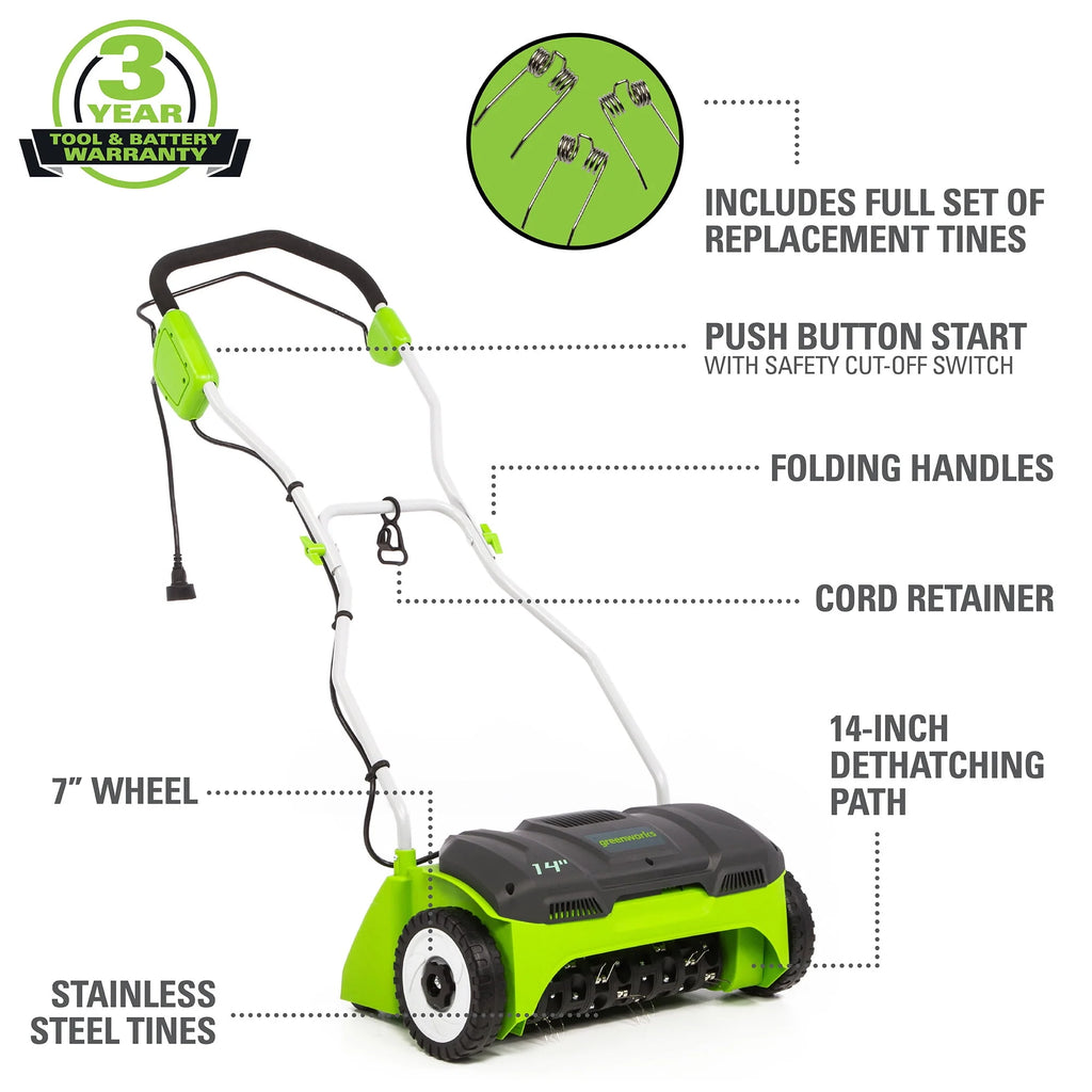 14 in. 10 Amp Corded Electric Dethatcher Z300