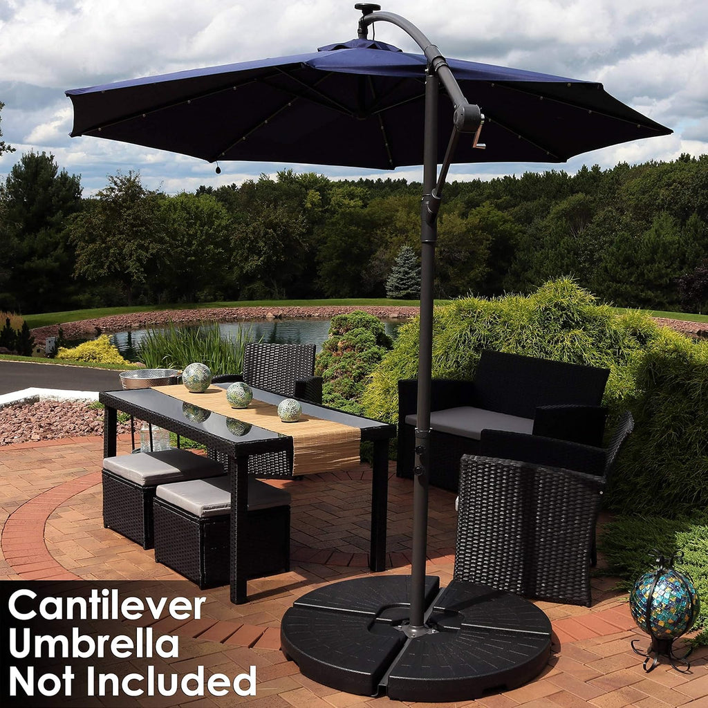 4-Piece Heavy-Duty Cantilever Offset Patio Umbrella Base Plates K11738