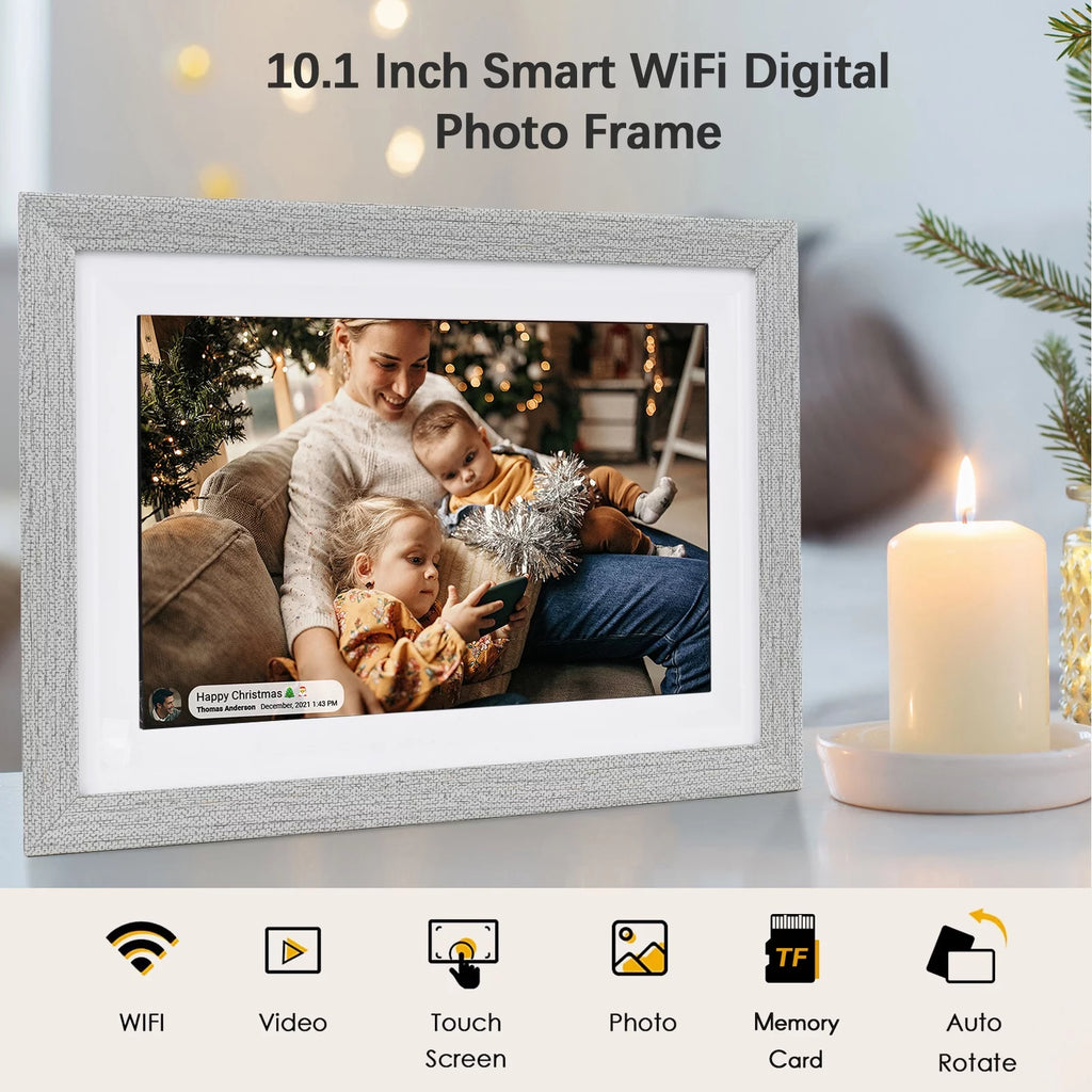 WiFi Digital Photo Frame 10.1-Inch TFT Screen 16GB Storage C8946