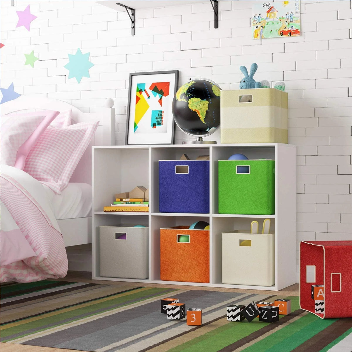 White 6 Cube Bookcase Storage Cabinet B577