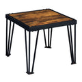 Black Industrial Metal Square End Table H550420