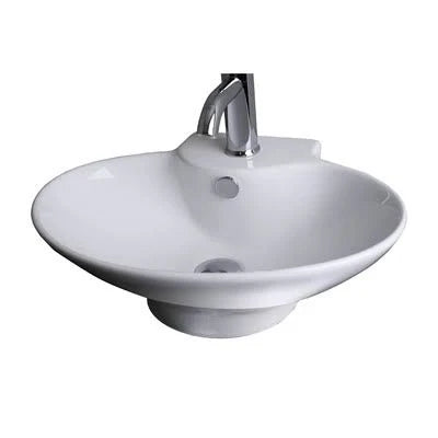 Wall Mounted Bathroom Sink with Overflow X91241