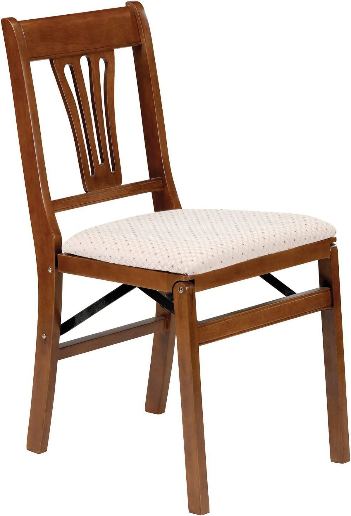 Solid Wood Dining Chair Set with Fabric Seat (2 Pack) V193956