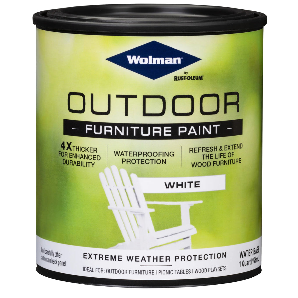White Outdoor Wood Furniture Paint Quart 2 Pack Y471