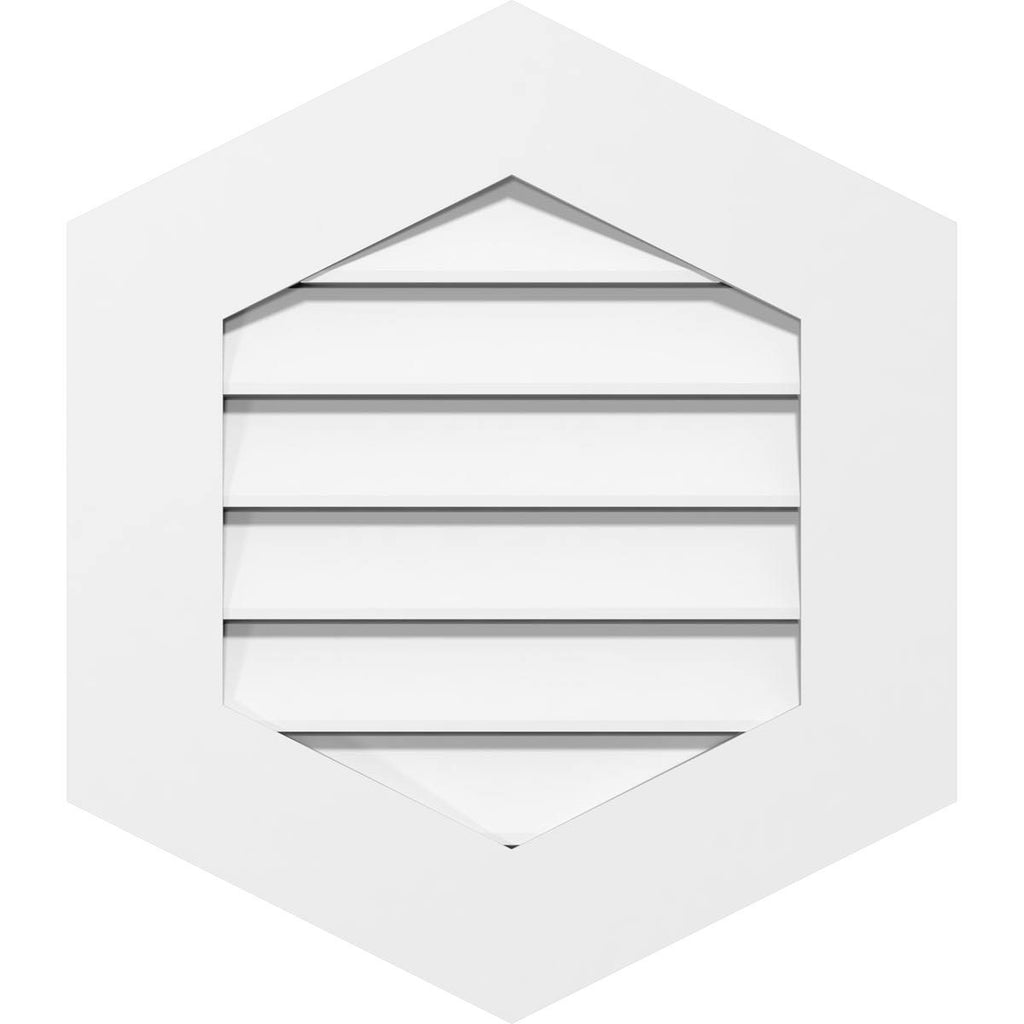 Vertical Peaked Surface Mount PVC Gable Vent A95446