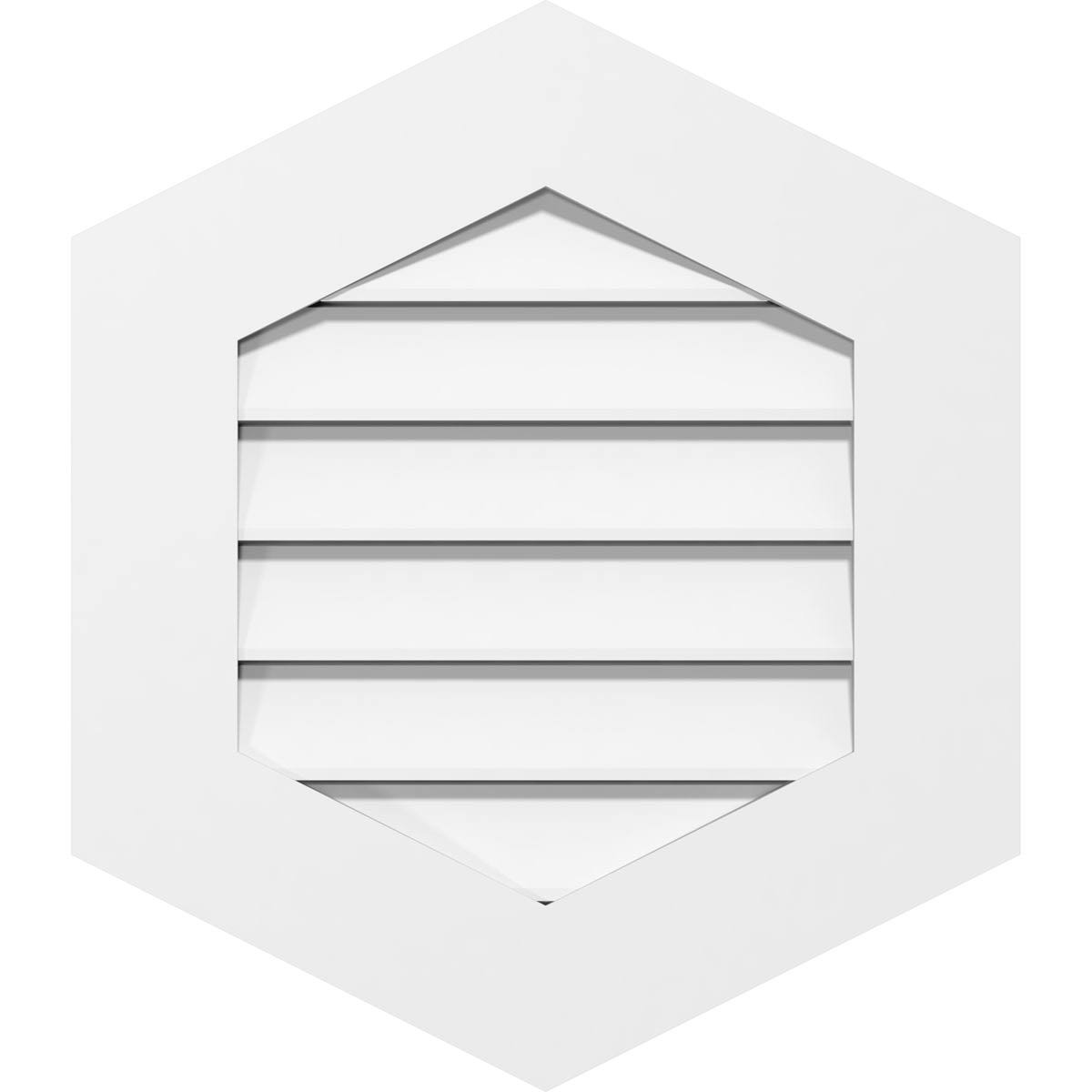 Vertical Peaked Surface Mount PVC Gable Vent A95446