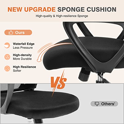 Black Ergonomic Mid-Back Mesh Swivel Office Chair Z3257