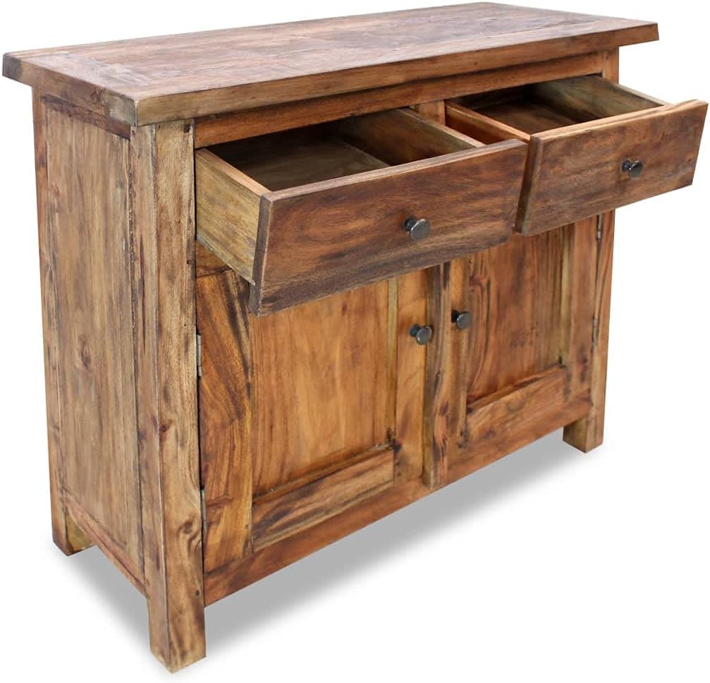 Solid Reclaimed Wood Sideboard 2 Doors 2 Drawers C203