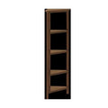 Solid Wood Corner Bookcase Y22551