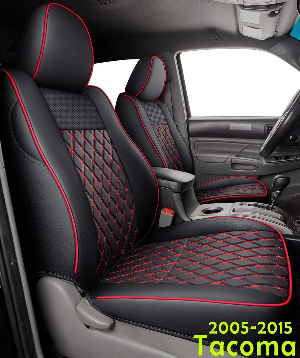 Full Set Black Faux Leather Seat Covers I582