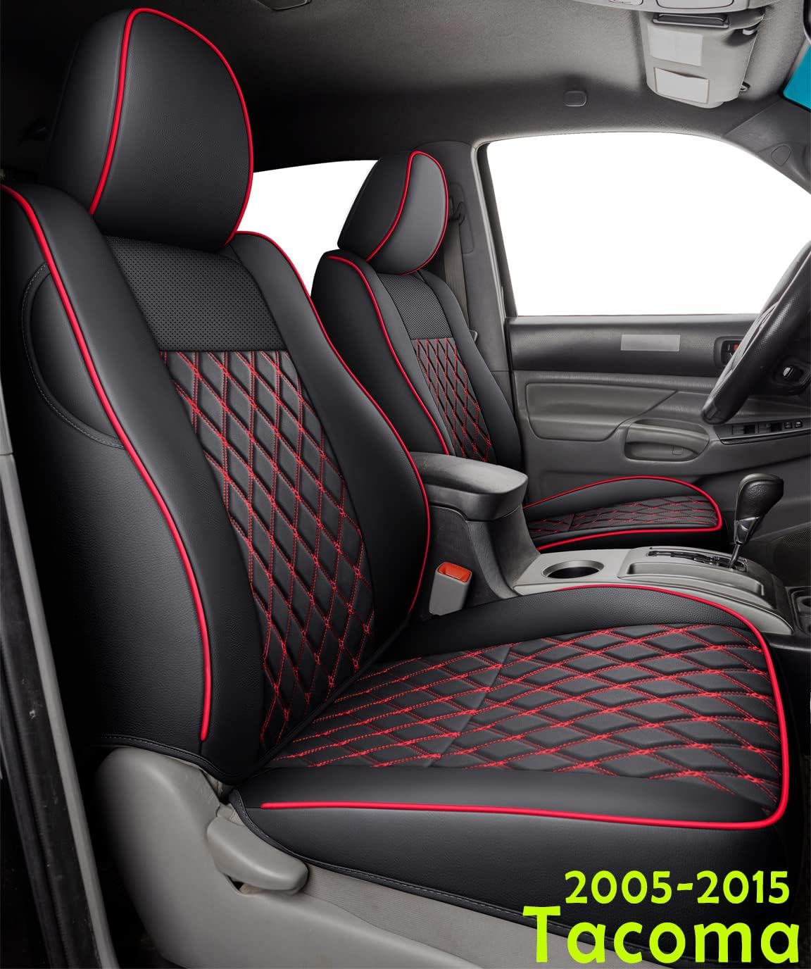 Full Set Black Faux Leather Seat Covers I582