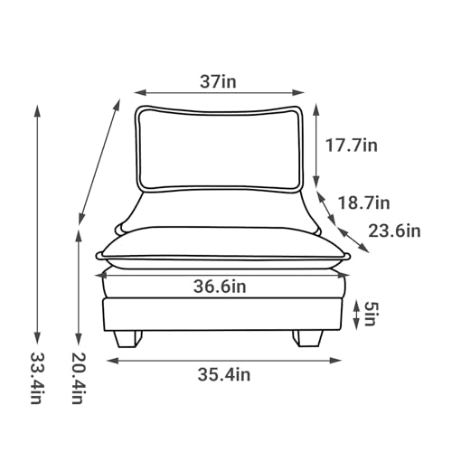 87" Convertible L-Shaped Sectional Sofa with Ottoman K828791