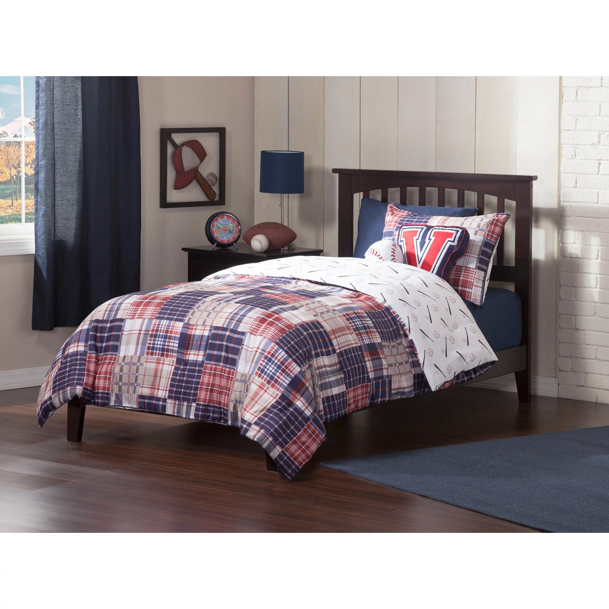 Espresso Twin-size Platform Bed V82821
