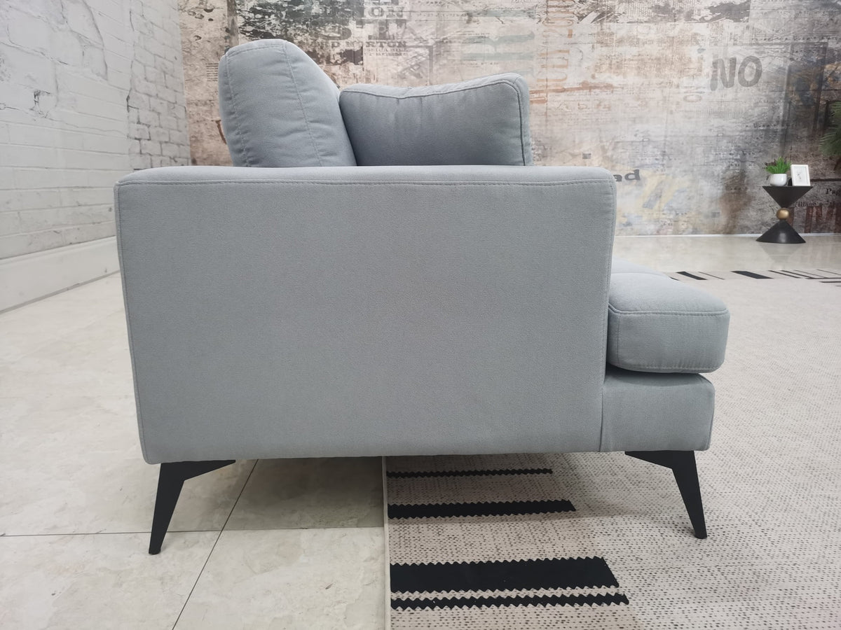 Gray Linen Fabric 3 Seater Sofa H580942
