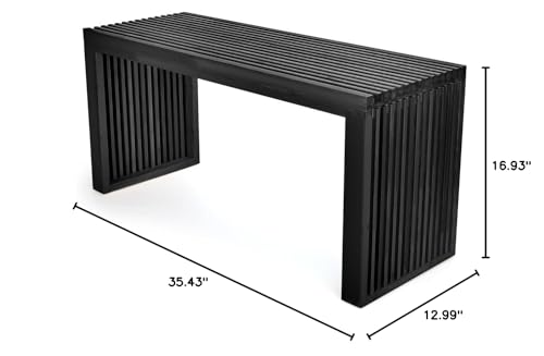 Bamboo Dining Bench, 35 inch Solid Bamboo Bench F902064