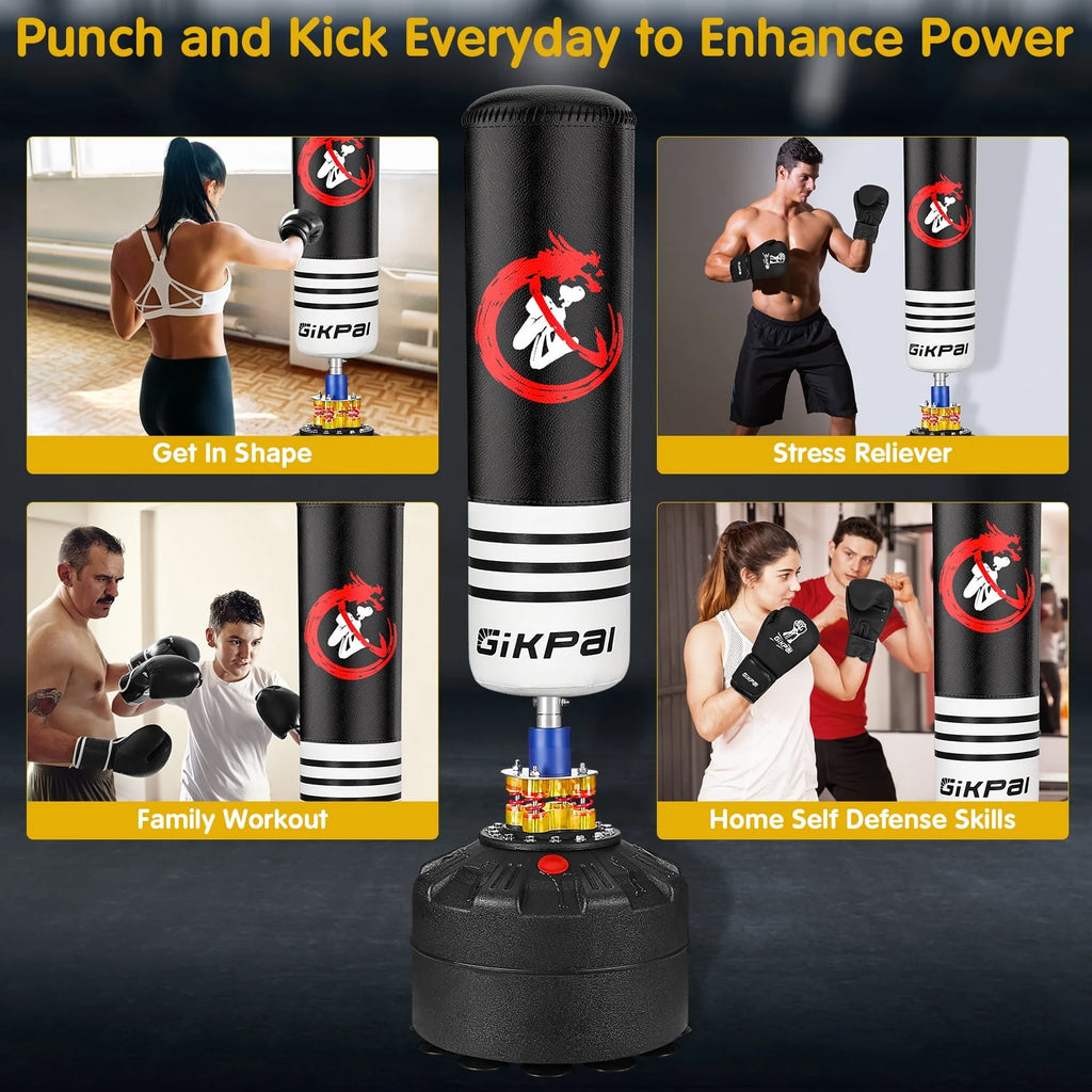 70'' 180lbs Freestanding Punching Bag with Stand Q67134