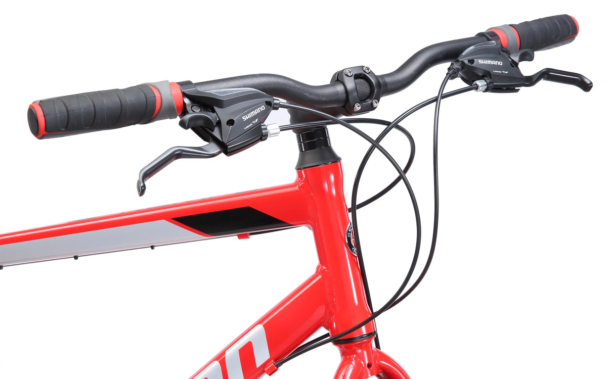 Red 21 Speed Hybrid Bike J550