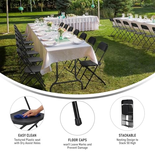 White Plastic Folding Chair 10 Pack 350 lb Capacity S85620