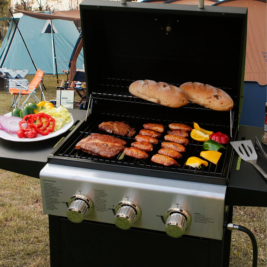3 Burner Stainless Steel Propane Gas Grill W183