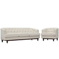 Beige Fabric Sofa Set of Two I4778