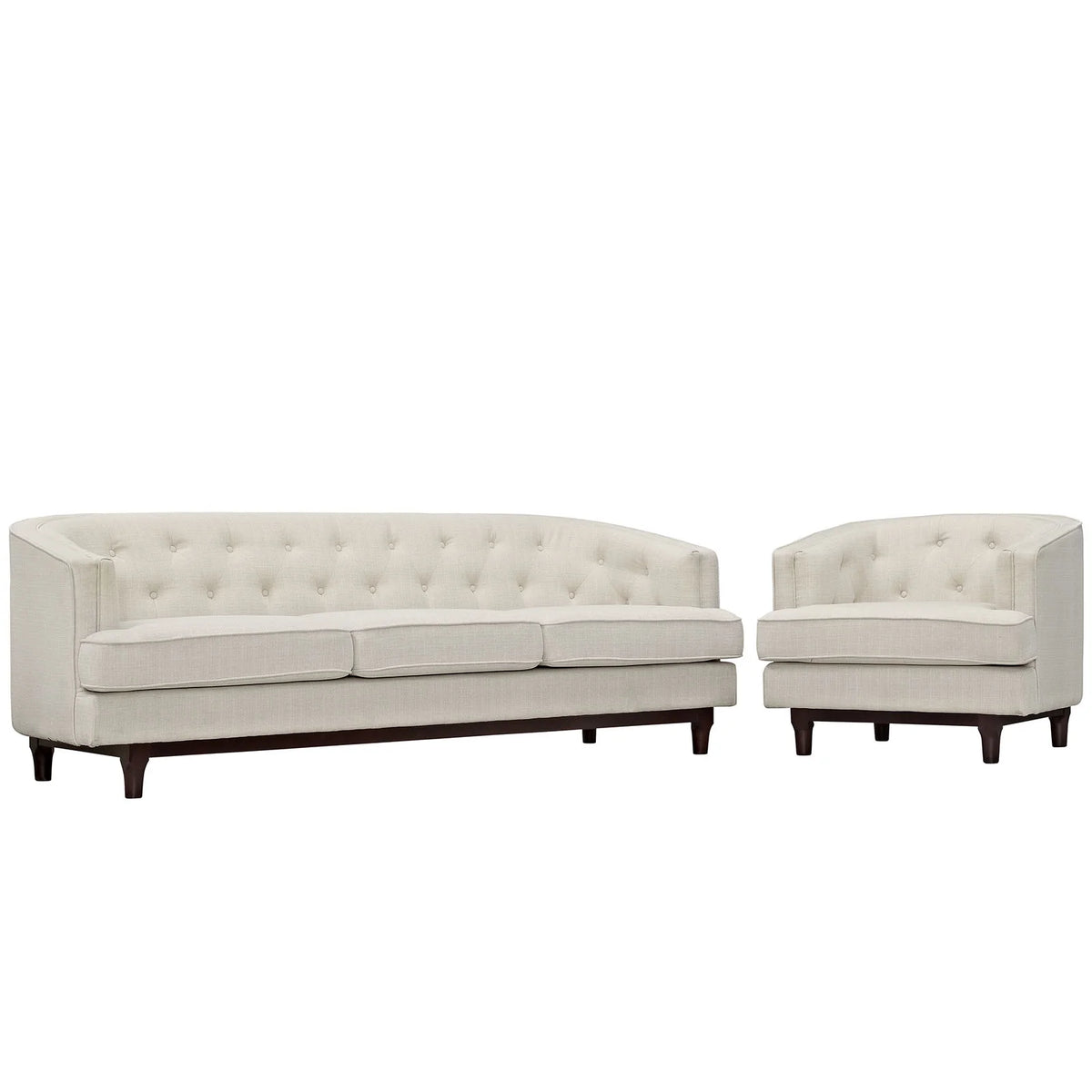 Beige Fabric Sofa Set of Two I4778