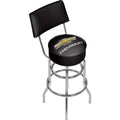 Black Padded Bar Stool with Back D676799