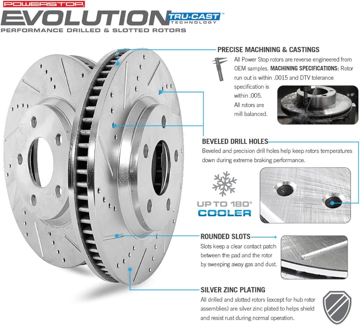 Front and Rear Carbon Fiber Brake Pads with Drilled & Slotted Brake Rotors Kit P796
