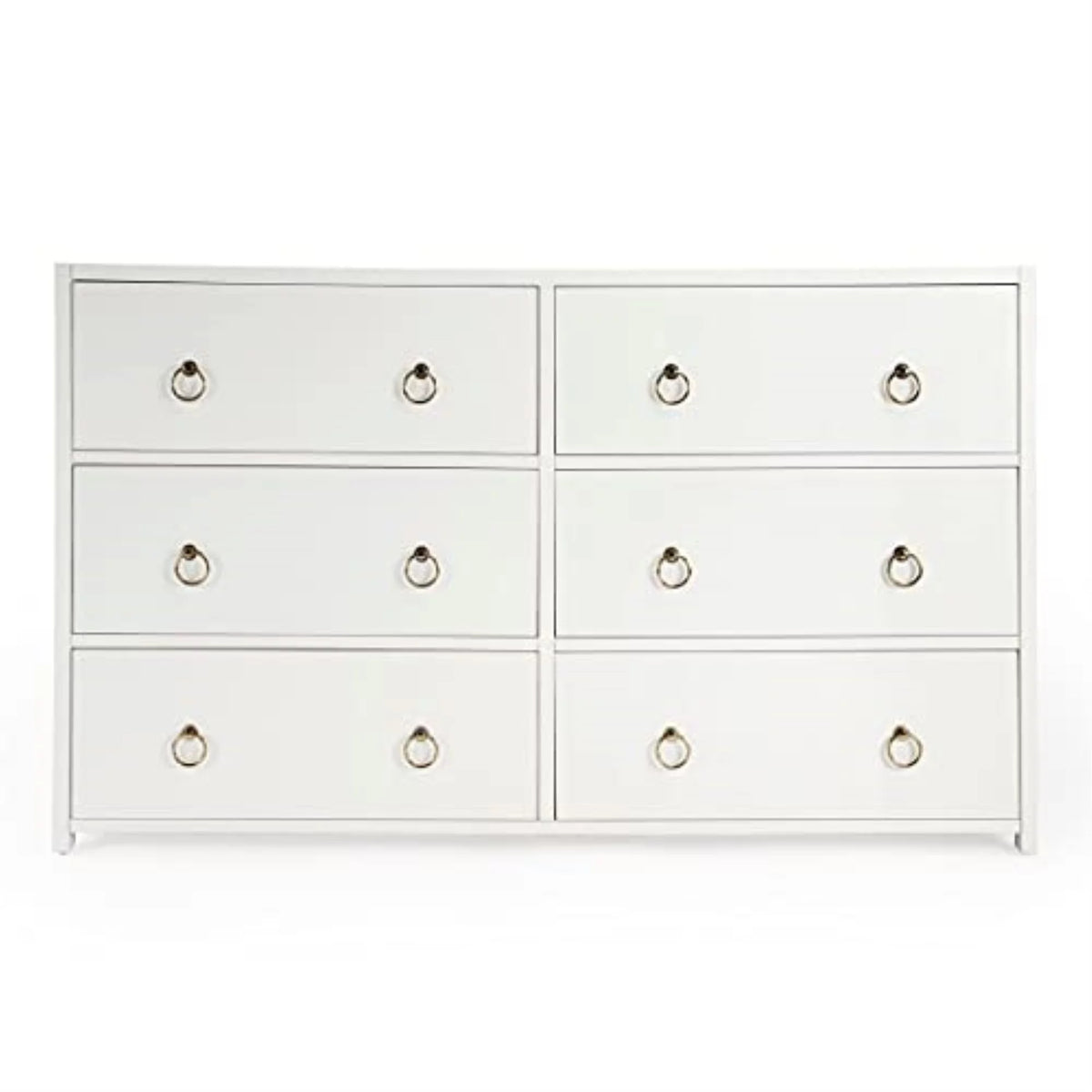 White Wood 6 Drawer Chest R130728