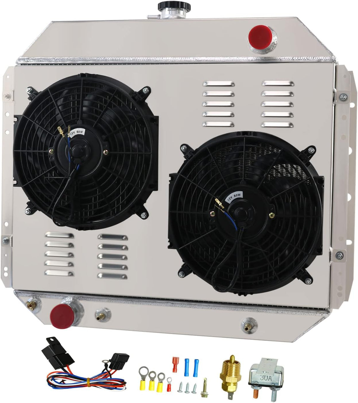 Aluminum Radiator with Shroud Fan and Relay Kit H228055