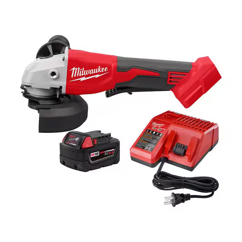 18-Volt Lithium-Ion Brushless Cordless 4-1/2 in./5 in. Grinder with 5.0Ah Starter Kit T1350